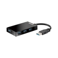 D-Link 4 Port Super Speed USB 3.0 Hub Slim Compact Expansion Smart Splitter