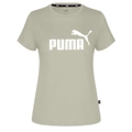 PUMA - Womens Summer Tops - Green Tshirt / Tee - Cotton - Graphic - Smart Casual - Relaxed Fit - Short Sleeve - Crew Neck - Regular - Office Work Wear