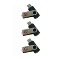 Shintaro USB flash drive 8GB USB Type-A 2.0 Black, Silver - SHR8GB-3PK