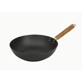 Davis & Waddell Carbon Steel Wok Pan 30cm Stir Fry Pan Traditional Flat Bottom Wok