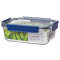 Lock & Lock Top Class Glass With Tritan Lid Rectangular Container - 2L