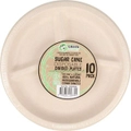Sugar Cane Party Disposable Dinner Plates - 3 Divisions