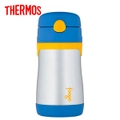 Thermos Foogo 210ml Stainless Steel Vacuum Insulated Drink Bottle with Straw Blue