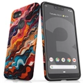 For Google Pixel 3 XL Tough Protective Cover, Waves Of The Sun