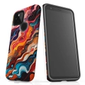 For Google Pixel 4a 5G Tough Protective Cover, Waves Of The Sun