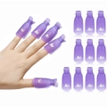 10PCS Art Soak Off Clip Cap Nail Plastic Remover Purple