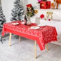 2packs Christmas Tablecloth Table Rectangle Cover Red Flake
