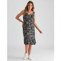 ROCKMANS - Womens Dress - Sleeveless Knitwear Knee Length Frill Dress