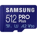 Samsung Pro PLUS 512GB Micro SDXC with Adapter, up to 180MB/s Read, up to 130MB/s Write [MB-MD512SA/APC]