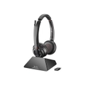 Plantronics/Poly Savi 8220 UC Headset, USB-A, Stereo, DECT Wireless, great for softphones, crystal clear audio,ANC, up to 13 hours talk
