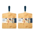2x Salter Indigo 39x25cm Bamboo Food Serving/Chopping Board/Platter Durable