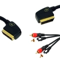 1.5m ISIX SCART to SCART plus RCA Stereo Audio In & Out AV Cable Lead ITT3741