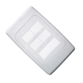 6 Hole Blank Keystone Custom Wall Plate for up to 6 Crest Plug Connectors