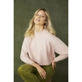 Emerge - Womens Jumper - Short Summer Sweater - Pink Pullover - Sweat Style - Long Sleeve - High Neck - Work Wear - Office Clothing - Comfy Fashion