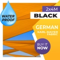 WATERPROOF SHADE SAIL RECTANGLE BLACK 2mx4m 4mx2m SUN 2x4 4x2 4x2m 2x4m 2 x 4