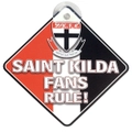 St Kilda Saints AFL Team Supporters Car Sign * St Kilda Fans Rule!