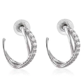 Swarovski Twist hoop earrings 5563908 - White Rhodium plated White