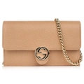 Gucci Icon GG Interlocking Wallet On Chain Light CamelCrossbody Bag 615523 Light Camel