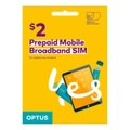 Optus Mobile Broadband $2 5PK SIM - Yellow