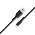 Promate XCORD-AI.BLK 1M USB-A to Lightning Connector Super Flexible Cable. Supports 2A Charging & 480Gbps DataTransfer. Black Colour. [XCORD-AI.BLK]
