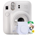 Fujifilm Instax Mini 12 Instant Camera Bundle - Clay White