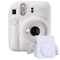 Fujifilm Instax Mini 12 Instant Camera w Case - Clay White