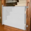 Retractable Baby Safety Gate - Durable Portable Mesh, Extra Wide