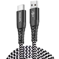Philips 125cm USB-A/USB-C 480Mbps Fast Charge Cable For iPhone/Samsung Black