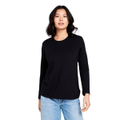 Bonds Womens Long Sleeve Crew Tee Cotton T-Shirt Black