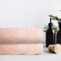 Luxury Pure Organic Cotton 600GSM 2 Pieces Bath Sheet Set - Mandys Pink