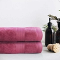 Luxury Pure Organic Cotton 600GSM 2 Pieces Bath Sheet Set - Mauvewood