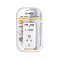 Sansai 3.1A USB Wall Socket Adaptor Plug Phone Charger With USB-A Ports White
