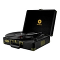 mbeat MB-TR89BLK Woodstock Retro Turntable Player Black, brief-case styled design