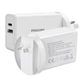 Philips 30W USB-A/USB-C Wall Charger Plug Power Adapter For iPhone/Samsung White