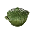 Staub Cocotte 17cm/5L Ceramic Artichoke Serving Bowl w/ Cover Dinnerware Green