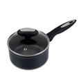 Zyliss Ultimate Forged 16cm/1.5L Non-Stick Saucepan w/ Lid Cover Cookware Black