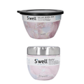 S'well Salad Bowl Kit 1.9L and Eats 2-in-1 Food Prep Bowl 636ml Geode Rose