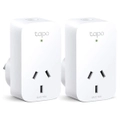 TP-Link Tapo Mini Smart Plug with Energy Monitoring (2 Pack) - Black