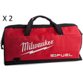 2 X BRAND NEW MILWAUKEE FUEL CONTRACTORS BAG HOLDS 6 TOOLS DRILL IMPACT DRIVER SAW ETC