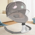 Advwin Baby Swing Cradle Electric Infant Toddler Rocker with Music ,Mosquito Net Grey