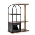 Costway Large Cat Tree Tower Cat Scratching Posts Activity Center w/Condo Cat Furniture Black