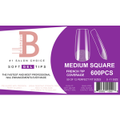Billionaire Soft Gel Tips Box Nail False Fake Medium Square - 600pcs