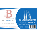 Billionaire Soft Gel Tips Box Nail False Fake 3X Extra Long Stiletto - 550pcs