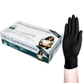 Black Grip Latex Powder Free Extra Large Black Gloves 100 Box x10