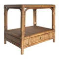 Belle Carmen Rattan Side Table With Drawer