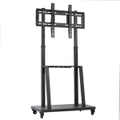 Portable TV Stand Trolley Cart: Mobile Exhibition Solution for 32-80" TVs with 2 Layers