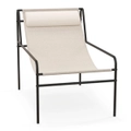 Costway Patio Lounge Chair Sling Armchair Deck Chair w/Headrest & Breathable Fabric Outdoor Furniture Poolside Garden