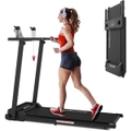 ADVWIN Treadmill, Home Treadmill 2.0HP Motor w/iPad Stand, w/Bluetooth Speaker, APP Control & LCD Display, 120KG Capacity, Compact Fitness Equipment for Home Gym Office