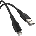 EFM 1m USB-A to Lightning MFI-Certified Braided Power/Data Cable For iPhone BLK