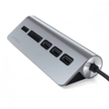 SATECHI Aluminium USB-C Aluminum USB 3.0 Hub & Micro/SD Card Reader (Space Grey) [ST-TCHCRM]